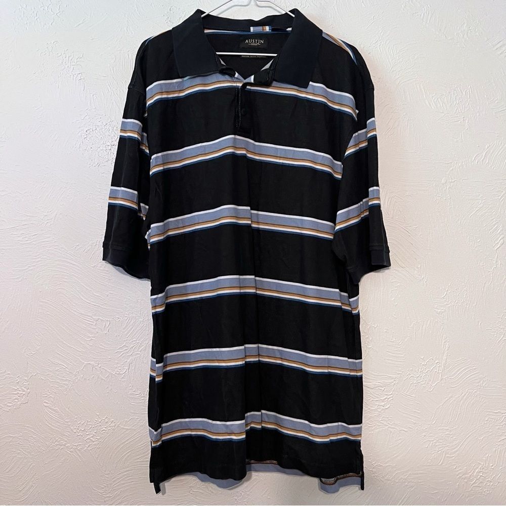 Austin Golf Cool Skin Shirt XL Tall Blue Black